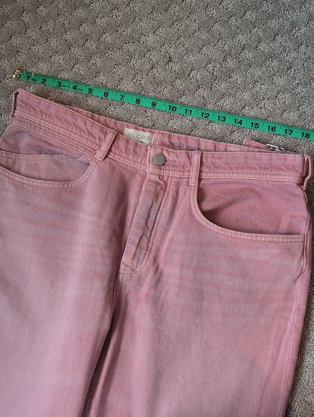 Pilcro Celeste Mid Rise Relaxed Jeans Pink - Picture 12 of 14